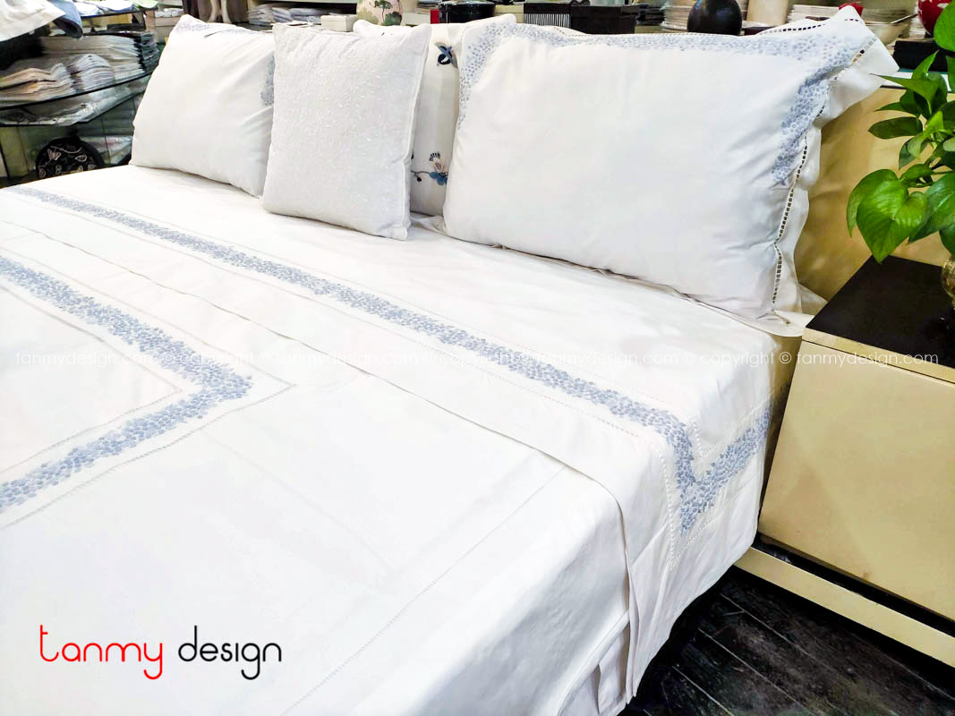 King size bed sheet with 2 pillowcases (50x70 cm) Baby's breath